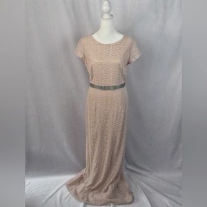 Soft pink long dress size 10
